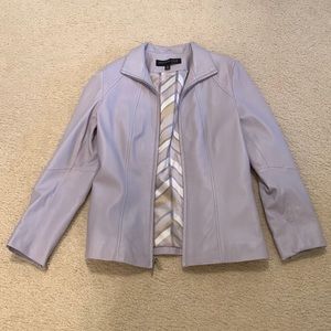 Kenneth Cole leather jacket with zipper & front pockets Size M